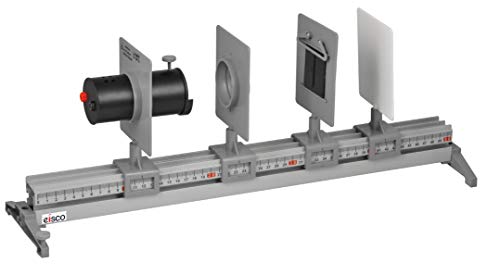 Eisco - Complete Optical Bench and Attachment Set with 40 Pieces and 20 Lab Activities for Optics Experiments