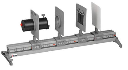 Eisco - Complete Optical Bench and Attachment Set with 40 Pieces and 20 Lab Activities for Optics Experiments