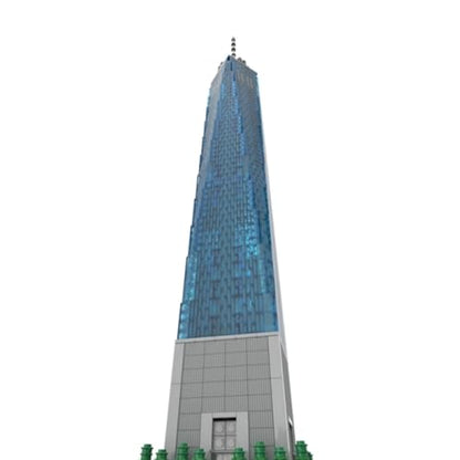 World Trade Center - Blocks Set,3153 PCS 1:800 Landmark Model for Adults - color: Blue World Trade Center