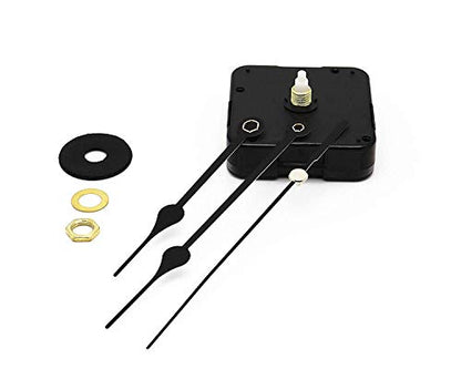 HILLHOME Non-Ticking Hands Quartz DIY Wall Clock Movement Mechanism Battery Operated DIY Repair Parts Replacement with 3 Different Pairs of Hands (1/2 inch Clock Movement) - color: 1/2 Inch Clock Movement