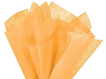 Tissue Paper Squares, Bulk 24 Sheets, Premium Gift Wrap and Art Supplies for Birthdays, Holidays, or Presents by Feronia packaging, Large 20 Inch x 26 Inch (Peach) - color: Peach