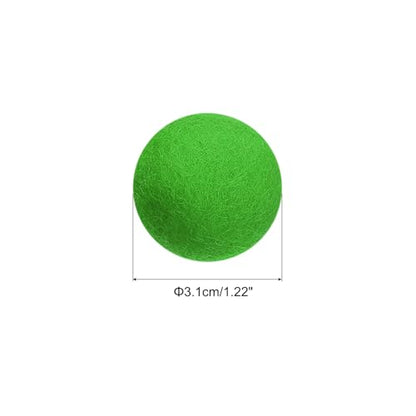 PATIKIL Wool Felt Balls Beads Wool Felting Pom 3.1cm 31mm Green for Home Crafts Handcrafts Project DIY Pack of 10 - color: Green