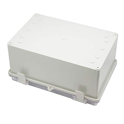 Zulkit Junction Box ABS Plastic Dustproof Waterproof IP65 Electrical Boxes Hinged Shell Outdoor Universal Project Enclosure Clear Cover with 2 Cable Glands 11.4 x 7.5 x 5.5 inch(290x190x140mm) - size: 11.42" x 7.48" x 5.51"