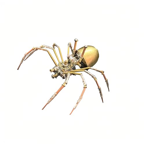 3D Metal Puzzles for Adults Teens-150+Pcs-Mechanical Spider Bee Insect Models-3 Hours to Build-Ideal for Birthday Gifts and Decorations (Mechanical Spider E) - style: Mechanical Spider E