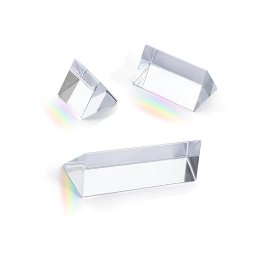 Equilateral Crystal Prisms Set,Optical Glass Prisms for Physics Teaching