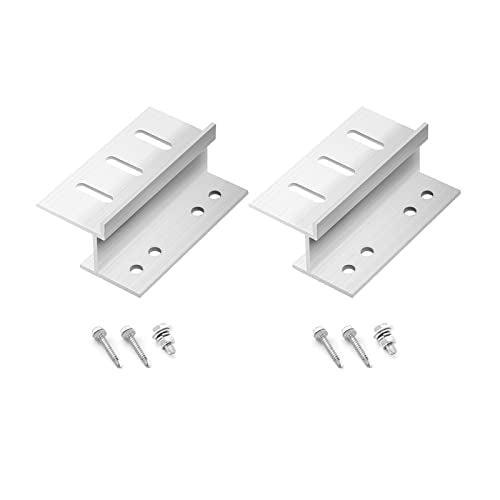 Newpowa Solar Panel Mounting Z Bracket with Nuts and Bolts Designed for RV, Boat, Wall, Off-Grid Roof Installation A Sets of 4 Units Silver Aluminum - size: UZ Flat Surface*1