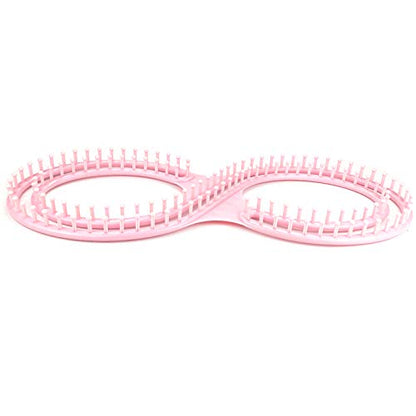 WAYION 55" Afphgan Serenity Loom Knitting Board Weave Loom Kit with Step by Step Instructions Great for The Experienced Loom Knitter(Blue/Pink) (Pink) - color: Pink