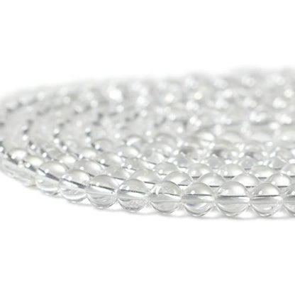 60PCS 6mm Natural Clear White Crystal Quartz Round Loose Beads Crystal Energy Stone for Jewelry Making 1 Strand 15" - color: White Quartz, size: 6mm