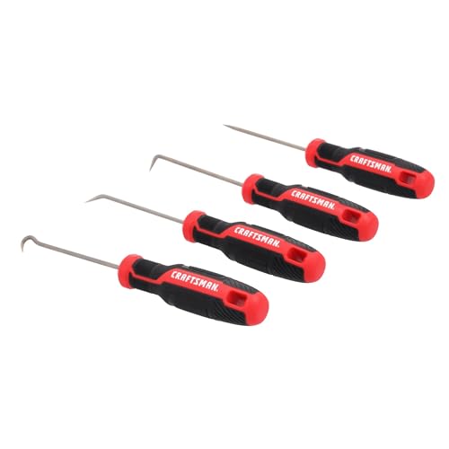CRAFTSMAN 4 Pc Hook and Pick Set, Straight Pick, Full 180, 90 and Small Angle 35 Degree Hook (CMHT65134) - style: New Version