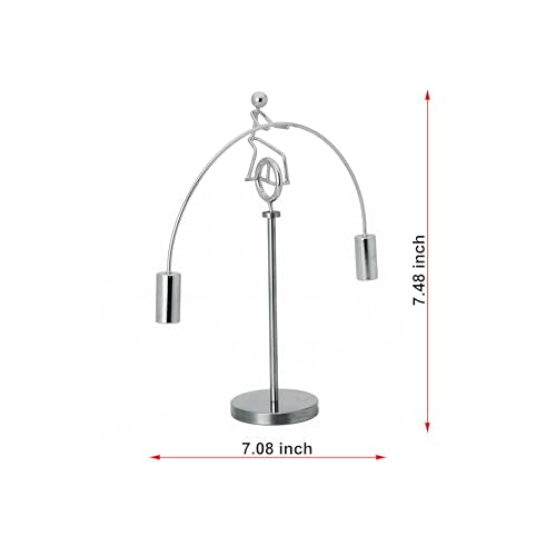 Sunnytech Unicycle Weightlifter Stainless Steel Physics Balancing Tumbler Kinetic Art Balance Toy Decompressive Science Psychology Home Offic Decor Desk Toy WJ143 - style: WJ143