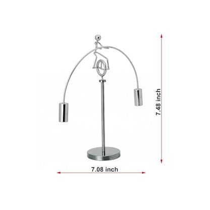 Sunnytech Unicycle Weightlifter Stainless Steel Physics Balancing Tumbler Kinetic Art Balance Toy Decompressive Science Psychology Home Offic Decor Desk Toy WJ143 - style: WJ143
