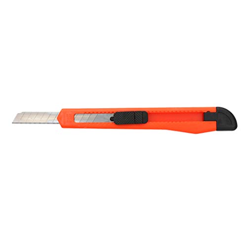 DIYSELF 24 Pack Box Cutters Bulk (9mm Wide Blade Cutter) Utility Knife Retractable, Razor Knife Exacto Knife, Compact, Extended Use for Heavy Duty Office, Home, Crafts, Hobby, Disposable Box Cutter - color: Red-yellow