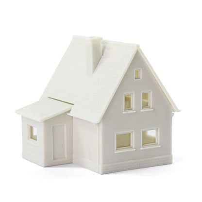 2 Sets N Scale 1:160 Model Blank Buildings Kit Unassembled House for Model Train Layout (B)