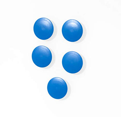 High Powered Magnets for Glass Dry-Erase Boards, Set of 5 Blue - color: Blue