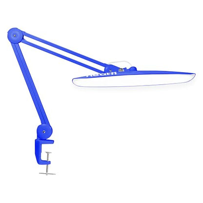 Neatfi XL 2200 Lumens 24W LED Desk Lamp – Shadow-Free Task Lighting | 4-Level Dimming | Home Office & Crafts Use | 20-Inch Wide Head (Sapphire Blue, Non-CCT with Clamp) - color: Sapphire Blue, size: Non-CCT with Clamp