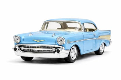 KiNSMART 1957 Chevy Bel Air Coupe 1:40 Scale 5" Die Cast Metal Classic Toy Car (Blue) - color: Blue