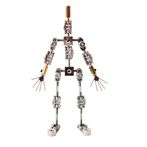 DIY Stop Motion Armature Kits, Metal Puppet Figure Skeletons Metal for Character Design Creation/Ready Studio Armature Kits for Stop Motion Animation,13CM - size: 13CM