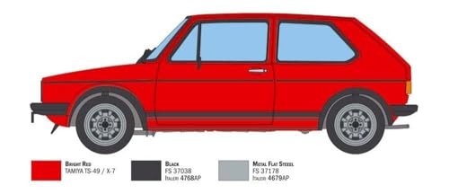 3622S 3622S-1:24 VW Golf GTI Rabbit, Model Building, Construction Kit, Stand Model Making, Crafts, Hobby, Glueing, Plastic Kit, Detailed Unpainted,Unvarnished