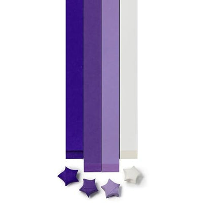 FoDau770 Solid Color Star Paper Strips - 1080 Sheet, Purple Series - color: Solid Purple Series