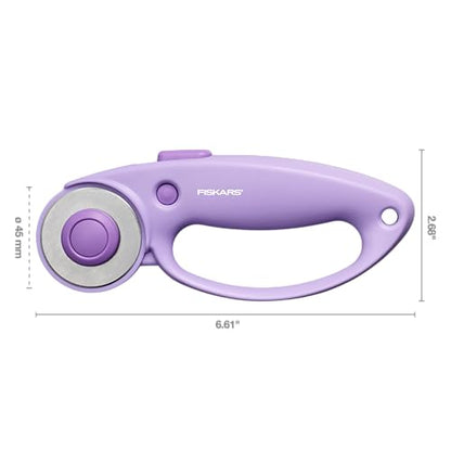 Fiskars 45mm Loop Rotary Cutter for Fabric, Arts, Crafts & Sewing - color: Lilac