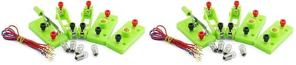 E-outstanding Circuit Learning kit Simple Circuit Physics Electrical Experiment Box, Physics Teaching Instrument (Pack of 2) - size: Compact (Pack of 2)
