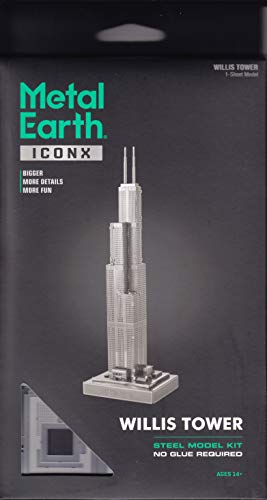 Fascinations Metal Earth Premium Series Willis Tower 3D Metal Model Kit