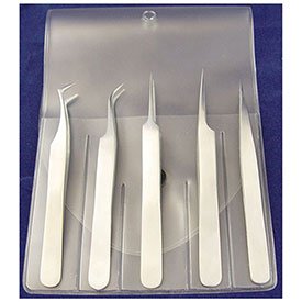 Microdissection Forceps Set with 5 fine point Forceps