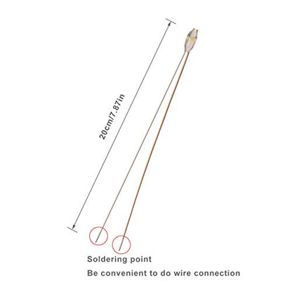 Evemodel 30pcs Pre-Wired Micro Litz Wire Warm White 0603 SMD LED Light 7.8'' Wire Resin Cover Waterproof CD0603WM - color: Gold