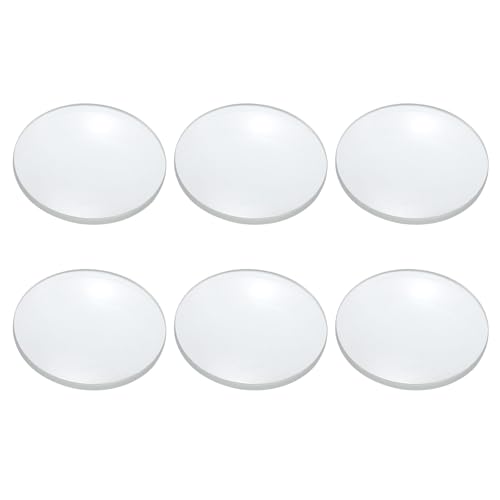 PATIKIL Concave Lens, 65mm Focal Length 30mm (1.2") Diameter Round Glass Magnifying Telescope Lens Trial Set Ground Edge for Lab Physics Class Optics Scientific Experiments, White, 6Pcs - size: 1.2inch