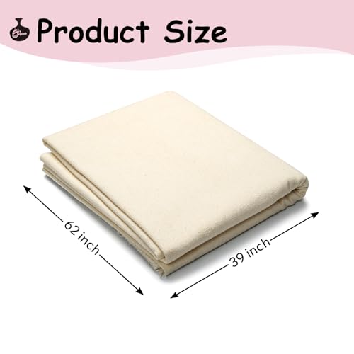 Pottery Tablecloth-Heavy Duty Linen Cotton Blend, 62x39 Inches, High Absorbency Textured Surface for Pottery Making, Oil Painting, Various Handmade Crafts (2PCS) - color: Pottery Tablecloth-2pc
