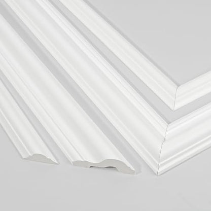 Art3d Premade Bilinear Frame Wainscoting Molding Set, 6 Separate Frame - color: Separate Bilinear Frame White