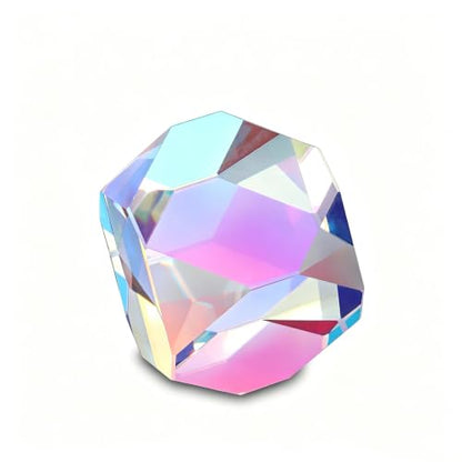 Colorful 20mm K9 Optical Crystal Glass Prism For Physics Teaching - size: 20mm Polyhedron