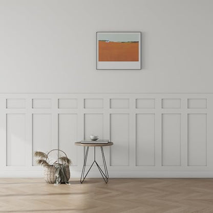 Pangda 23 Pcs 94.49 x 47.24 Inch MDF Board and Wall Batten Panel Kit Premade Wainscoting Panels Ready to Assemble Accent Decorative Wall Molding Kit for DIY Bedroom Living Room Home Decor