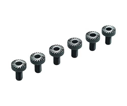 Guyker Guitar Bridge Saddle Fine Tuning Screws Set with Sunburst Top for Tremolo Bridge System Replacement Part Black (FR-003, 6PCS) - color: FR003-BK-6pcs