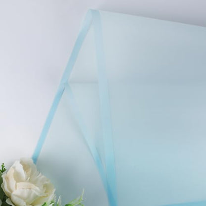 FUHITIM 20 Sheets Flower Wrapping Paper (Translucent Light Blue) - color: Translucent Light Blue