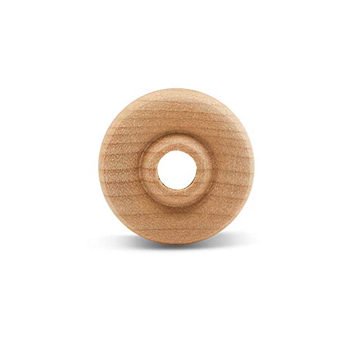 Classic Mini Wooden Wheels, Great for Crafts Too, 1 Inch Diameter, 1/2 Inch Thick, 1/4 Inch Hole, Pack of 100, by Woodpeckers - color: Pack of 100, size: 1 inch, 1/2 inch thick