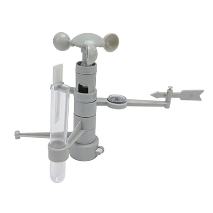 Fafeicy DIY Weather Station Toy Plastic Multifunction Weather Station Kit with Wind Vane Anemometer Thermometer and Rain Gauge for Children 7 to 14 Science Learning