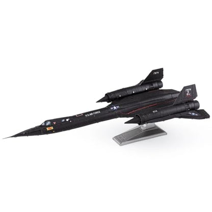 Fascinations Metal Earth SR-71 Blackbird Color 3D Metal Model Kit Bundle with Tweezers