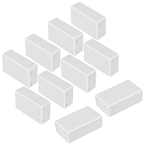 LeMotech Project Box 10 Pieces ABS Plastic Electrical Project Case Small Junction Box for Electronics White 3.15 x 1.97 x 1.02 inch (80 x 50x 26 mm) - color: 10 pieces, size: 3.15"x 1.97"x 1.02"