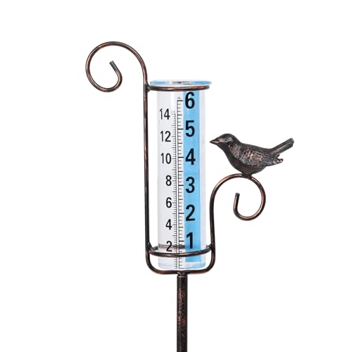 Rain Gauge Outdoor, Hummingbird Rain Gauge for Lawn, Yard and Garden - color: Hummingbird