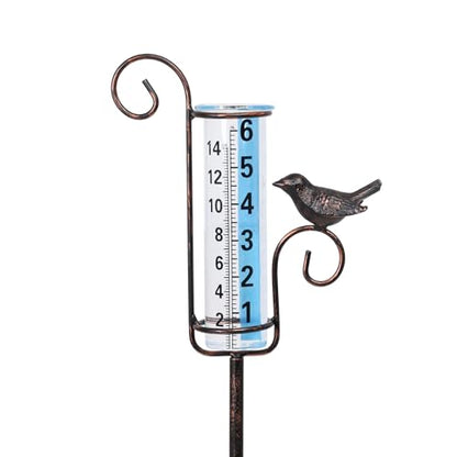 Rain Gauge Outdoor, Hummingbird Rain Gauge for Lawn, Yard and Garden - color: Hummingbird