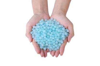 500Pcs Light Blue Glass Beads 8mm for Bracelets - color: Light Blue, size: 8mm 500pcs