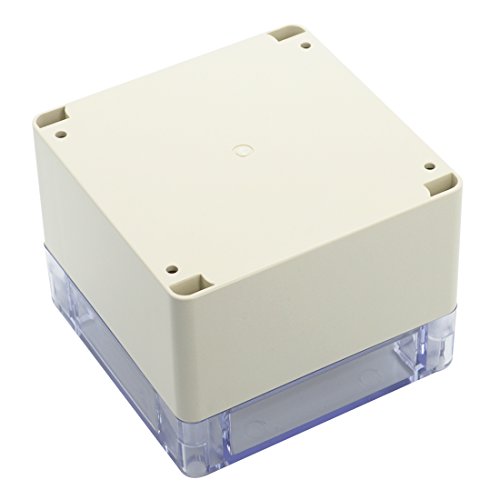 LeMotech ABS Plastic Junction Box Dustproof Waterproof IP65 Electrical Enclosure Box Universal Project Enclosure Grey with PC Transparent Clear Cover 4.7 x4.7 x3.5 inch(120 x 120 x 90 mm) - size: 4.7"x4.7"x3.5"