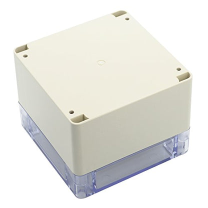 LeMotech ABS Plastic Junction Box Dustproof Waterproof IP65 Electrical Enclosure Box Universal Project Enclosure Grey with PC Transparent Clear Cover 4.7 x4.7 x3.5 inch(120 x 120 x 90 mm) - size: 4.7"x4.7"x3.5"