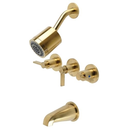Kingston KBX8137NDL Tub and Shower Faucet, Brushed Brass - color: Brushed Brass