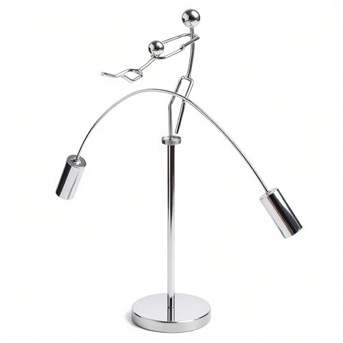 Sunnytech Weight Lifting Stainless Physics BalanceTumbler Kinetic Art Balancing Decompressive Science Psychology Home Offic Decor Desk Decor Toy WJ161 - style: WJ161