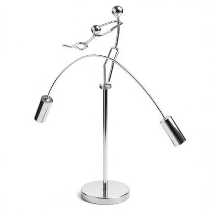 Sunnytech Weight Lifting Stainless Physics BalanceTumbler Kinetic Art Balancing Decompressive Science Psychology Home Offic Decor Desk Decor Toy WJ161 - style: WJ161