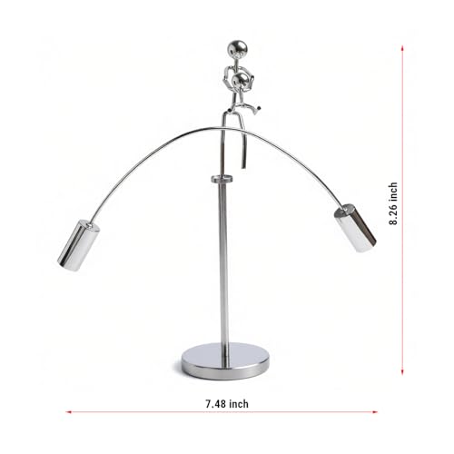 Sunnytech Weight Lifting Stainless Physics BalanceTumbler Kinetic Art Balancing Decompressive Science Psychology Home Offic Decor Desk Decor Toy WJ161 - style: WJ161