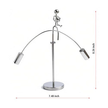 Sunnytech Weight Lifting Stainless Physics BalanceTumbler Kinetic Art Balancing Decompressive Science Psychology Home Offic Decor Desk Decor Toy WJ161 - style: WJ161