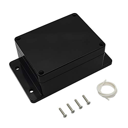 Junction Box Waterproof Dustproof IP65 ABS Plastic Universal Electric Project Enclosure Black with Fixed Ear 4.52"x3.54"x2.16"(115 x 90 x 55 mm) - size: 4.52"x3.54"x2.16"